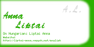 anna liptai business card